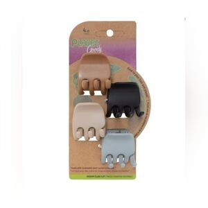 4-pack of Planet Goody Neutral Heritage Claw Clips BNIB